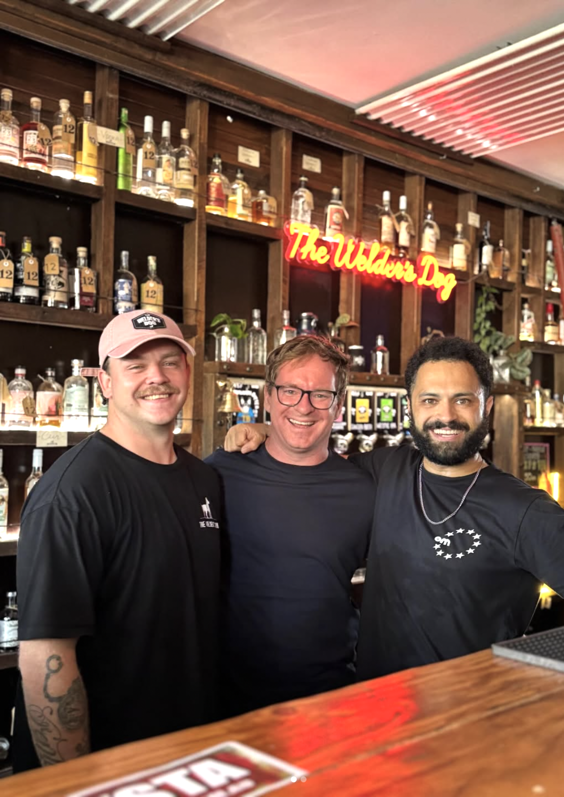 The crew behind the bar